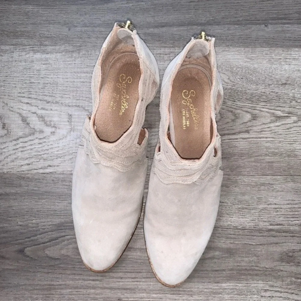 Seychelles Tan Cutout Leather Booties Sz 9